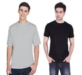 Men's Solid Round Neck Polycotto Multicolor T-Shirt (Pack of 2).